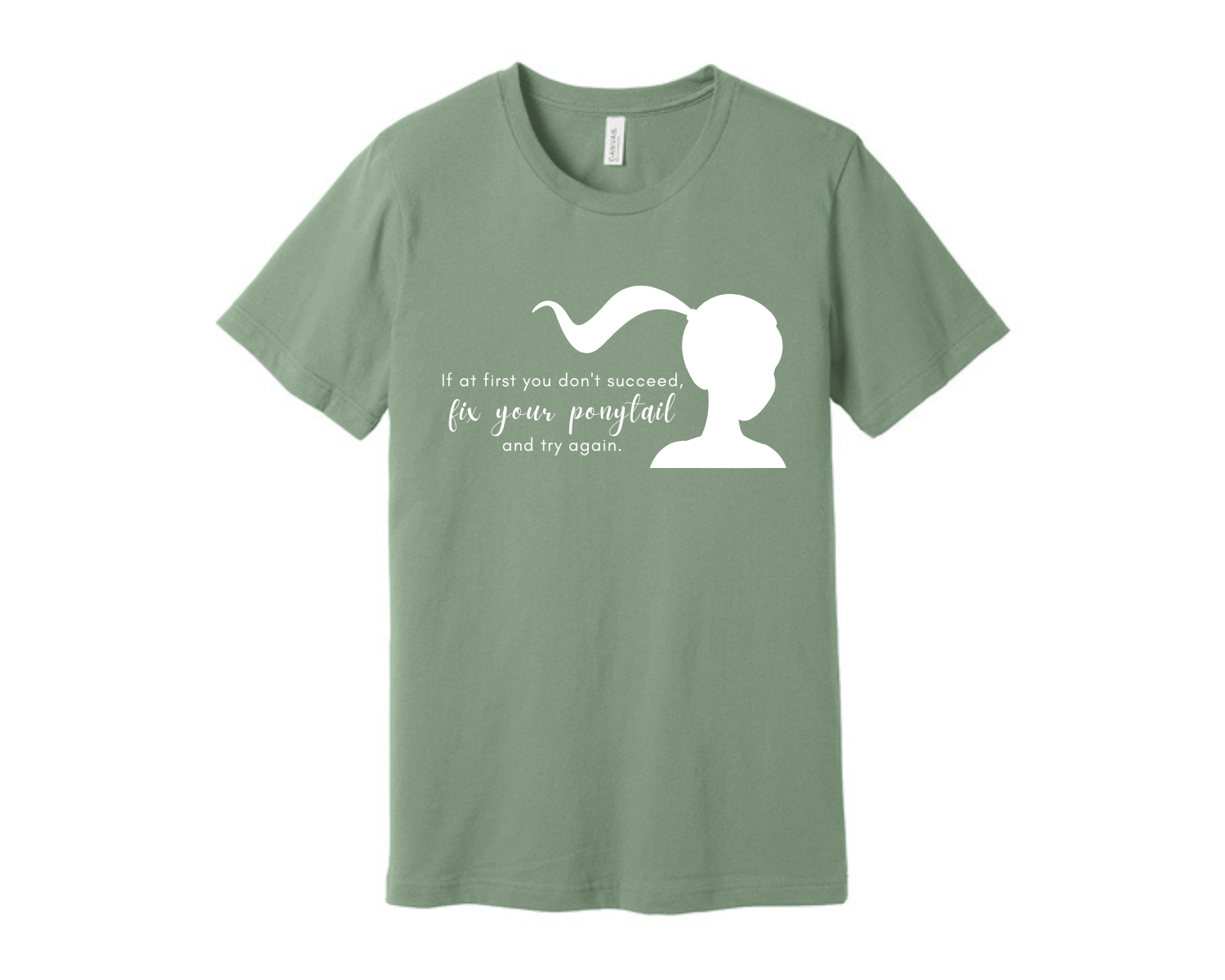 Fix Your Ponytail Shirt – Pink Tractor
