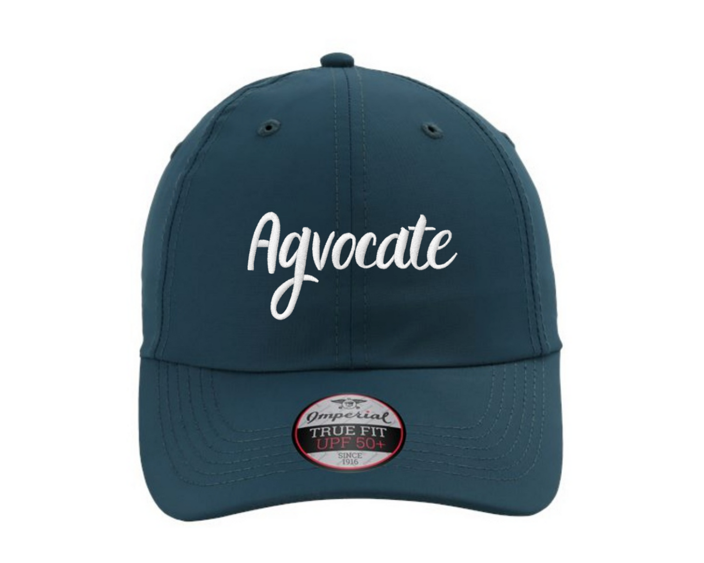 Agvocate Hat in deep teal by Pink Tractor, performance fabric cap for women in agriculture