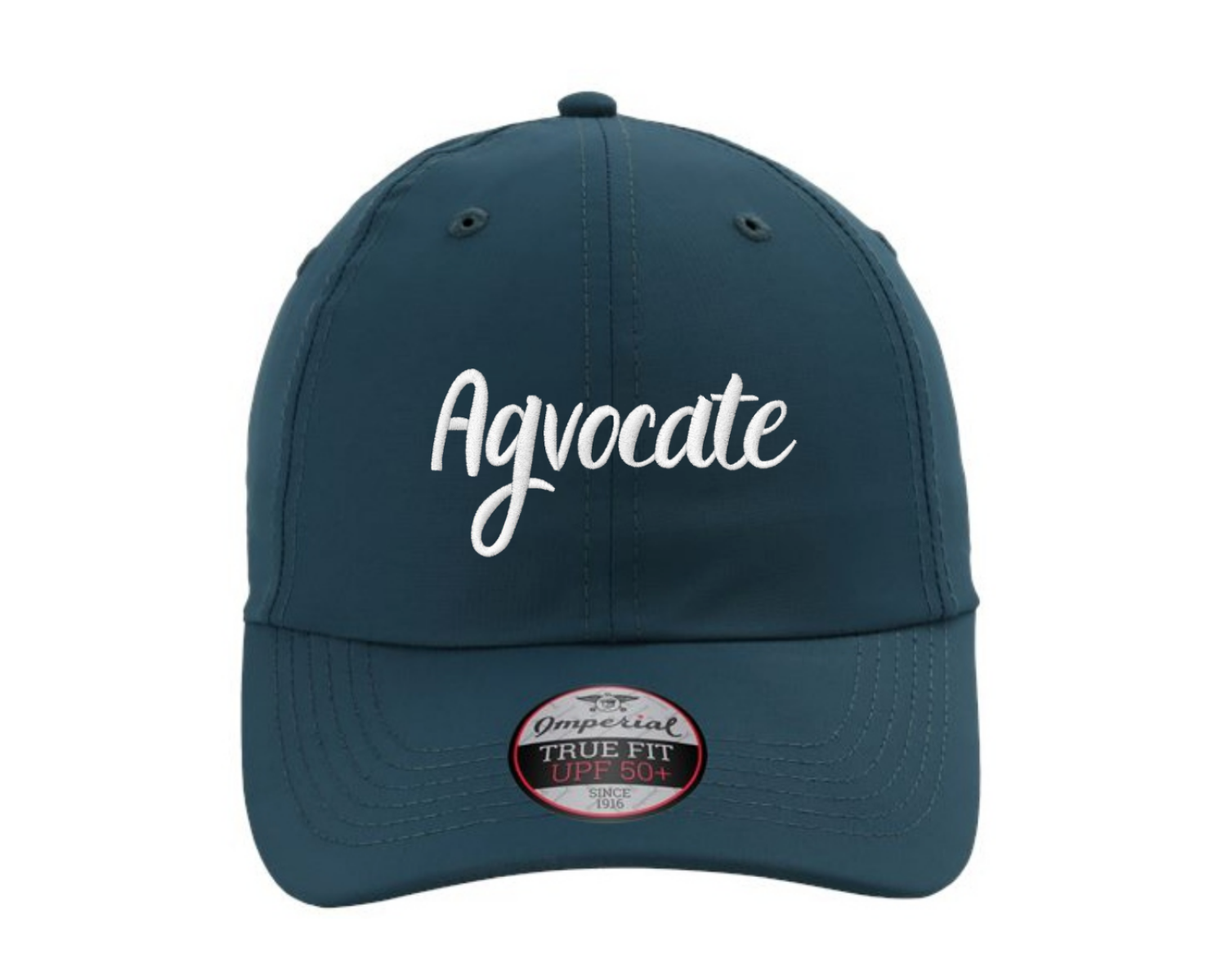 Agvocate Hat in deep teal by Pink Tractor, performance fabric cap for women in agriculture